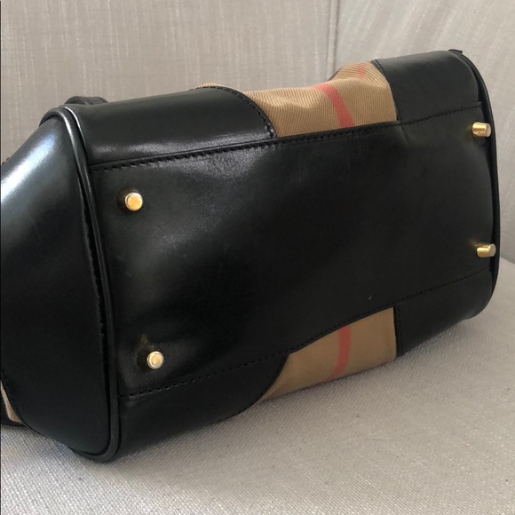 Burberry haymarket canvas and leather tote - Picture 4 of 6